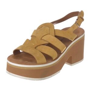 Robert Clergerie X Dawei Suede Slingback Platform Sandals